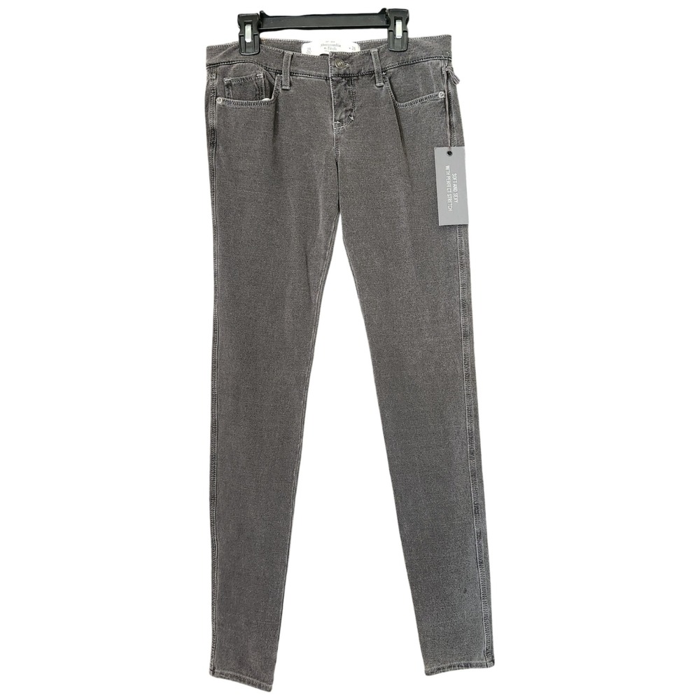 Abercrombie & Fitch Women Gray Jeggings Women's 2R Stretchy Skinny 28x28" NWT